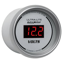 Load image into Gallery viewer, GAUGE; VOLTMETER; 2 1/16in.; 18V; DIGITAL; SILVER DIAL W/RED LED - AutoMeter - 6593