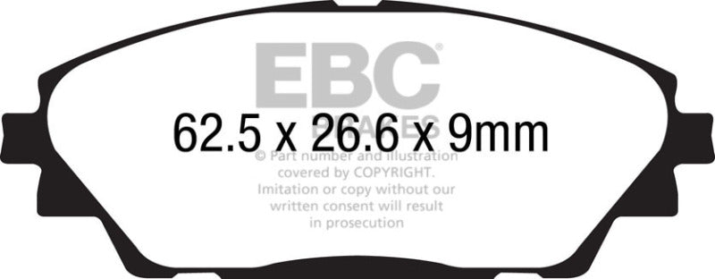 Redstuff Ceramic Low Dust Brake Pads; 2014 Mazda 3 - EBC - DP32185C