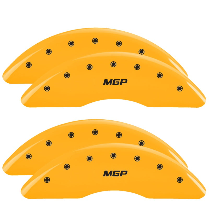 Set of 4: Yellow finish, Black MGP - MGP Caliper Covers - 34219SMGPYL