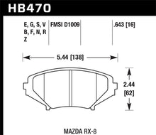 Load image into Gallery viewer, Disc Brake Pad Set ER-1 Disc Brake Pad, 0.643 Thickness, Fits Wilwood SL, AP Racing, Outlaw, -    - Hawk Performance - HB470D.643