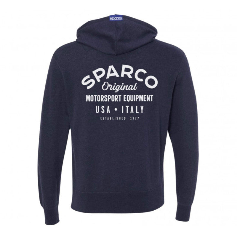 Sparco Sweatshirt ZIP Garage NVY - Small - SPARCO - SP04800BM1S