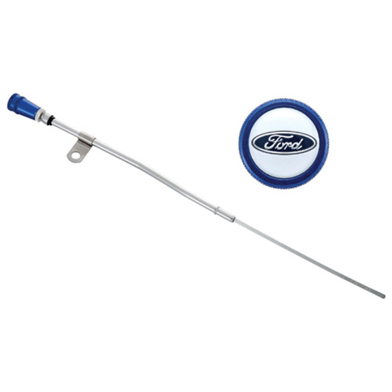 Ford Racing Dipstick Kit - Anodized Aluminum Handle w/ Embossed Ford Logo    - Ford Performance Parts - 302-400