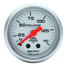 Load image into Gallery viewer, GAUGE; OIL PRESSURE; 2 1/16in.; 150PSI; MECHANICAL; ULTRA-LITE - AutoMeter - 4323