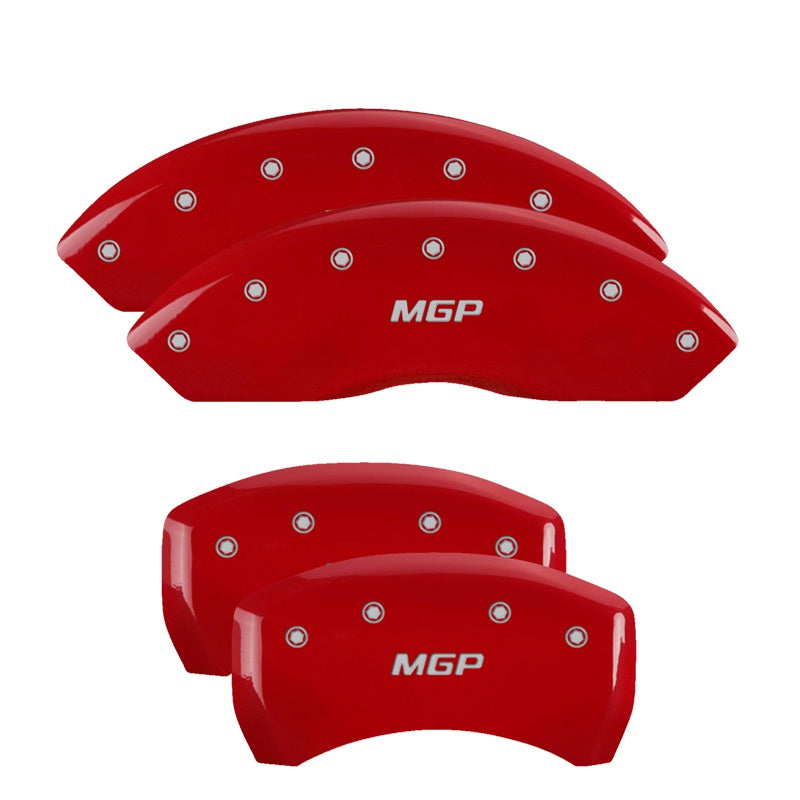 Set of 4: Red finish, Silver MGP - MGP Caliper Covers - 41010SMGPRD