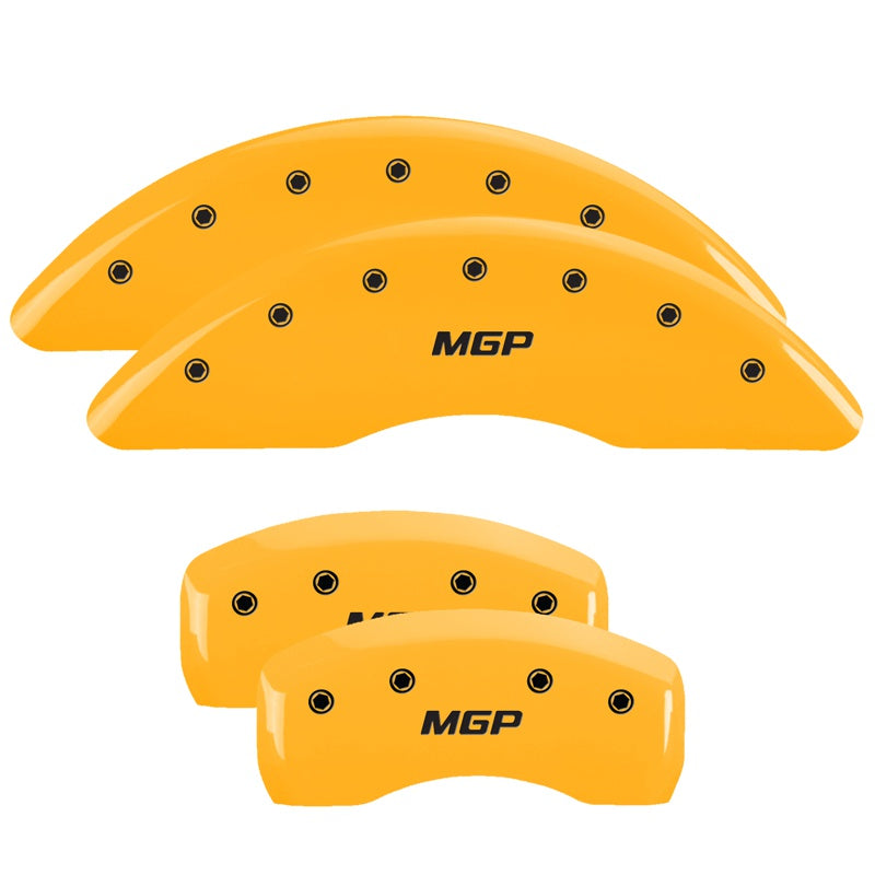 Set of 4: Yellow finish, Black MGP - MGP Caliper Covers - 41111SMGPYL