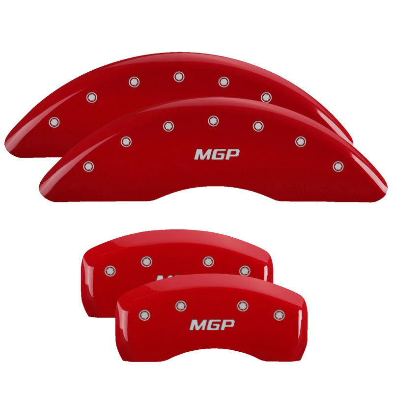 Set of 4: Red finish, Silver MGP - MGP Caliper Covers - 41114SMGPRD
