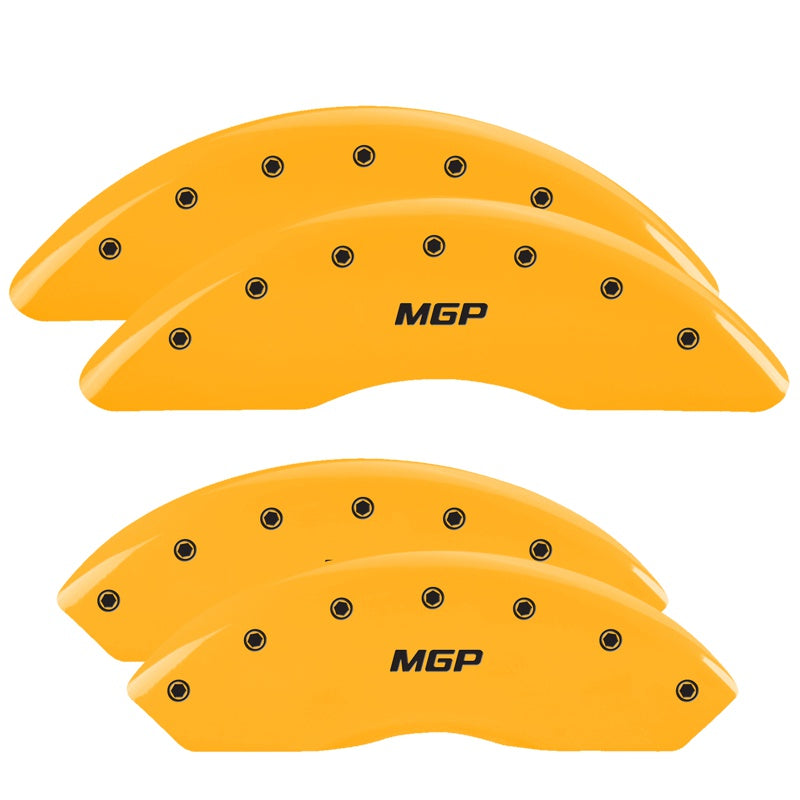 Set of 4: Yellow finish, Black MGP - MGP Caliper Covers - 41114SMGPYL