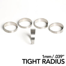 Load image into Gallery viewer, Ticon Industries 1.5in 45 Degree 2.55in CLR Tight Radius 1mm Wall Titanium Pie Cuts - 5pk - Ticon - 109-03801-0013