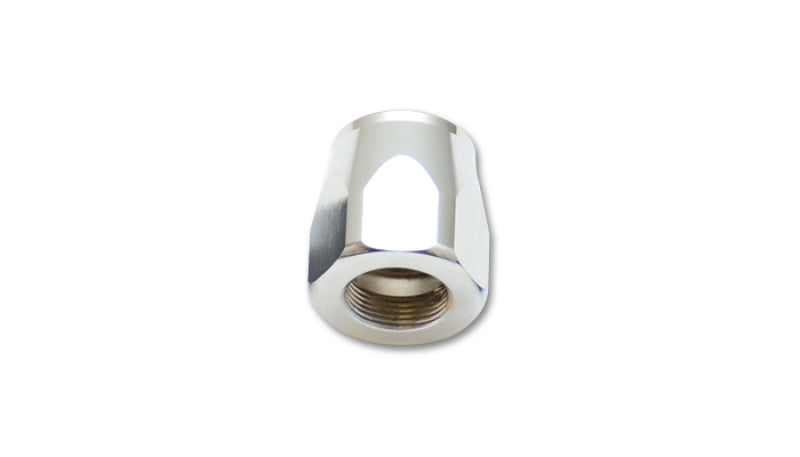 Hose End Socket; Size: -8AN; Anodized Silver; 6061 Aluminum; - VIBRANT - 20958S