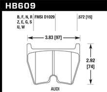 Load image into Gallery viewer, Disc Brake Pad Set ER-1 Disc Brake Pad, 0.572 Thickness, Fits Wilwood SL, AP Racing, Outlaw, -    - Hawk Performance - HB609D.572