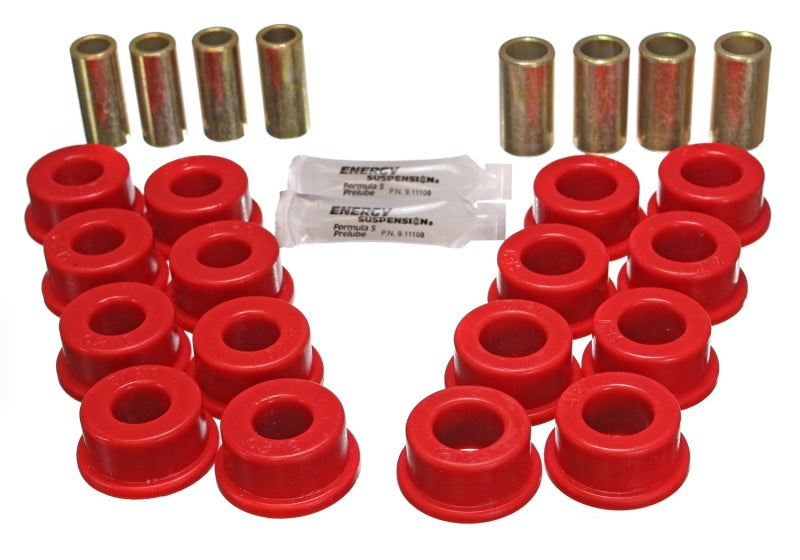 Control Arm Bushing Set; Red; Rear; Performance Polyurethane; - Energy Suspension - 3.3145R