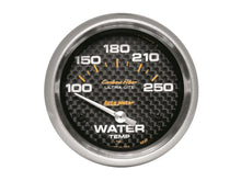 Load image into Gallery viewer, GAUGE; WATER TEMP; 2 5/8in.; 100-250deg.F; ELECTRIC; CARBON FIBER - AutoMeter - 4837