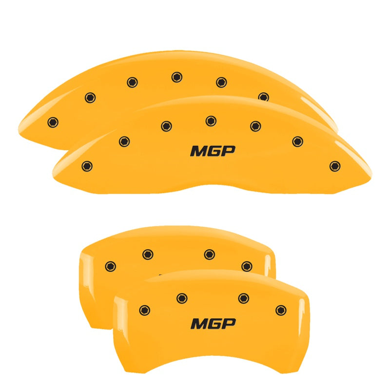 Set of 4: Yellow finish, Black MGP - MGP Caliper Covers - 49014SMGPYL