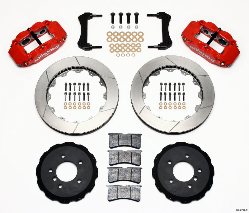 Wilwood Narrow Superlite 6R Front Hat Kit 13.06in Red E36 BMW M3 - Wilwood - 140-8797-R