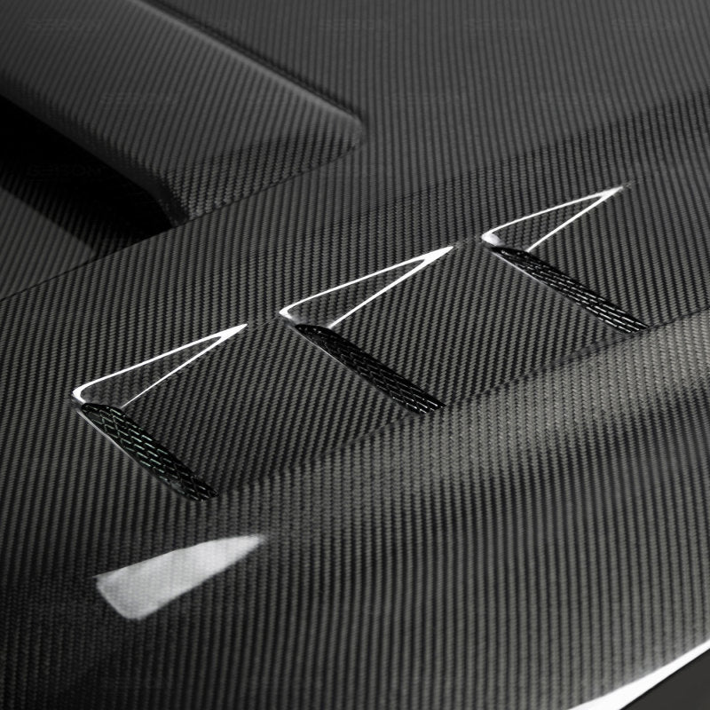 TS-style carbon fiber hood for 2015-2021 Toyota Tacoma - Seibon Carbon - HD18TYTA-TS