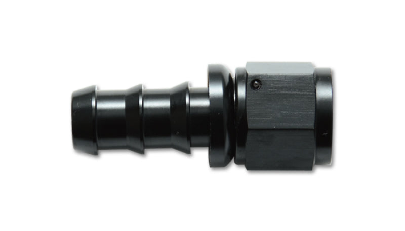 Straight Push-On Hose End Fitting; Size: -10AN; 6061 Aluminum; Anodized Black; - VIBRANT - 22010