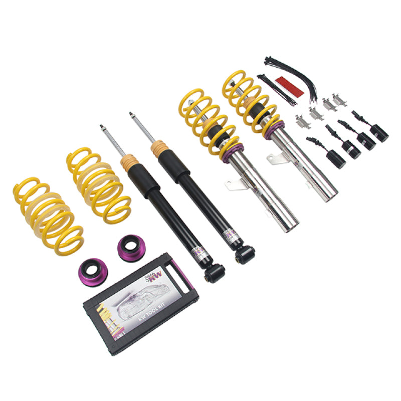 Height adjustable stainless steel coilovers with adjustable rebound damping 2015 Volkswagen Golf R - KW - 1528000R