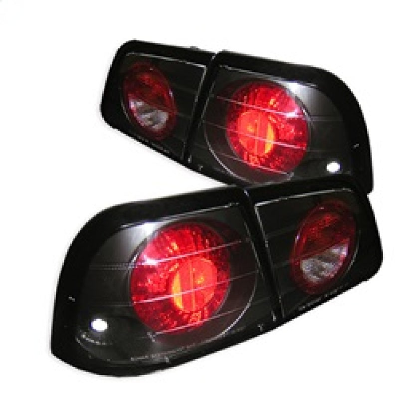 Spyder) Euro Style Tail Lights - Black 1997-1999 Nissan Maxima