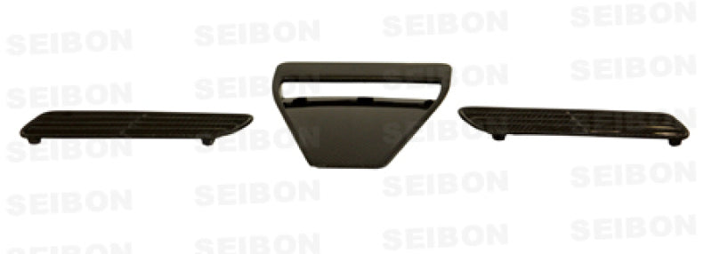 OEM-style carbon fiber hood scoop for 2008-2015 Mitsubishi Lancer EVO X - Seibon Carbon - HDS0809MITEVOX-OE