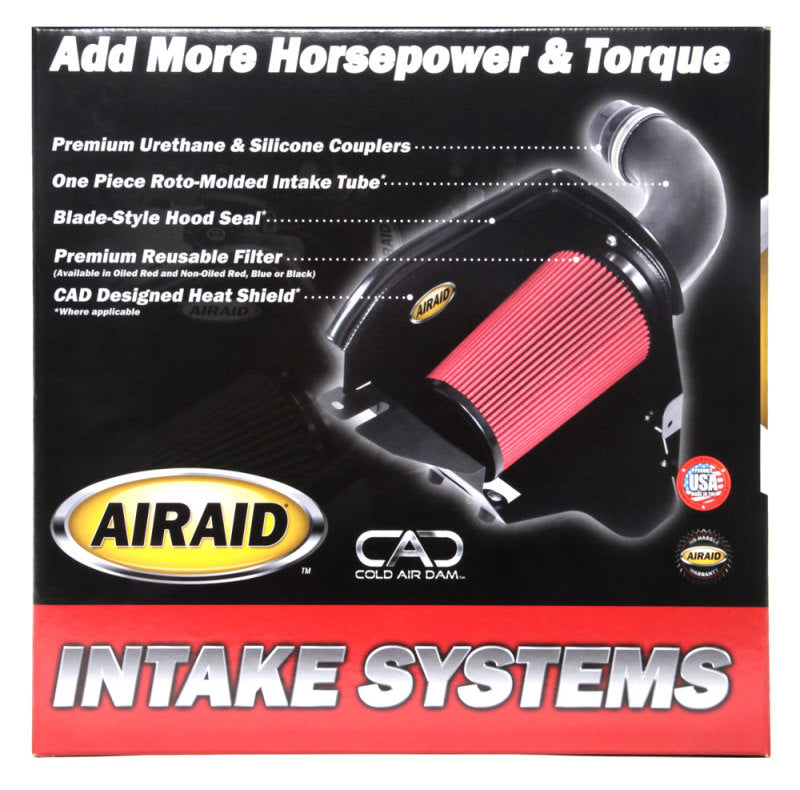 Airaid 2015 Ford F-150 2.7L/3.5L EcoBoost Cold Air Intake System w/ Black Tube (Dry/Red) 2015-2016 Ford F-150 - AIRAID - 401-338