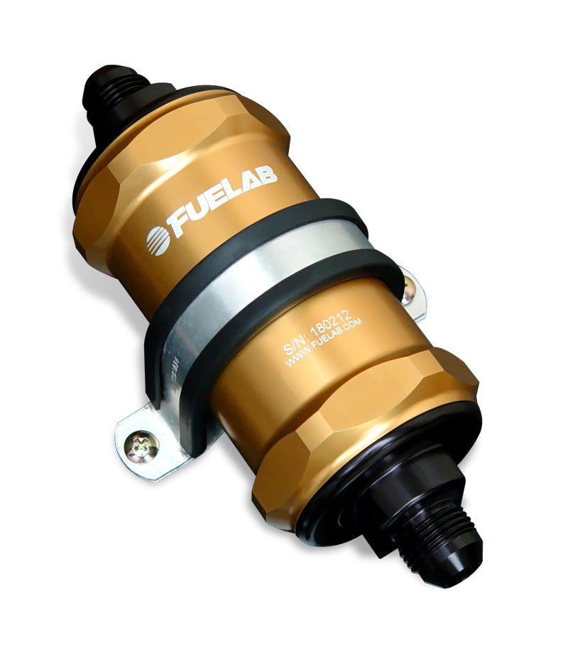 In-Line Fuel Filter, 75 micron, Integrated Check Valve - Fuelab - 84821-5