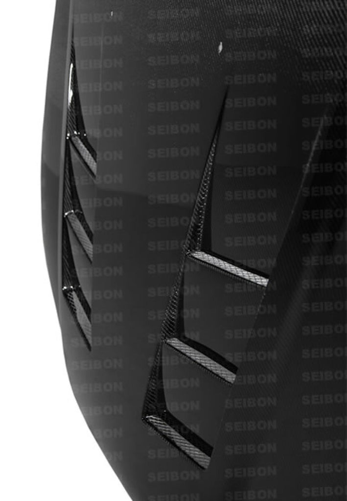 TS-style carbon fiber hood for 1996-1998 Honda Civic - Seibon Carbon - HD9698HDCV-TS