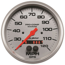 Load image into Gallery viewer, 5in. GPS SPEEDOMETER; 0-120 MPH; MARINE SILVER ULTRA-LITE - AutoMeter - 200646-33