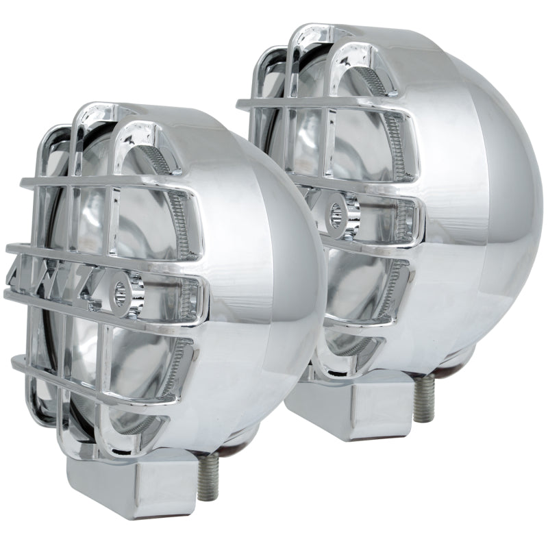 HID Off Road Light; Round; 6 in; Chrome; w/Lens Protector; Pair; - Anzo USA - 861095