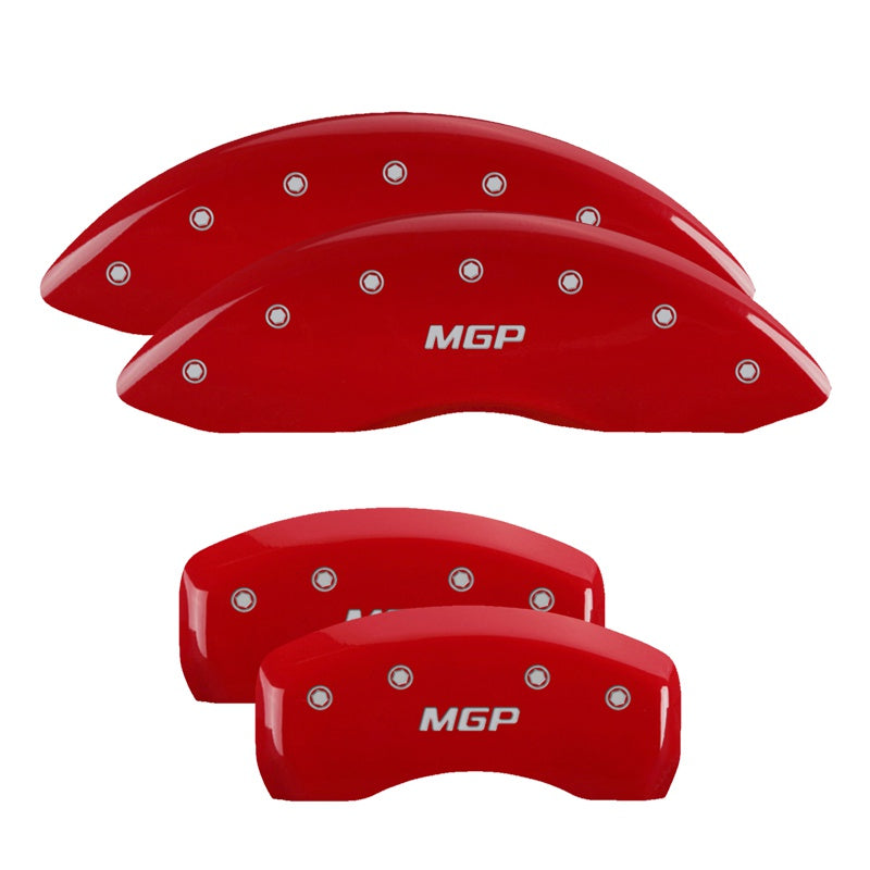 Set of 4: Red finish, Silver MGP - MGP Caliper Covers - 54013SMGPRD