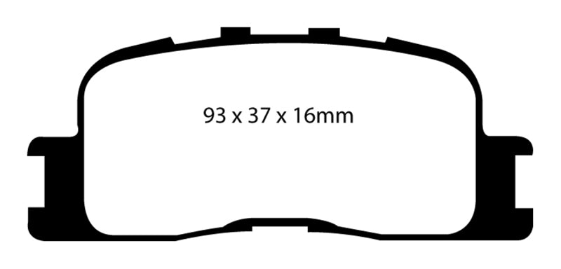 Yellowstuff Street And Track Brake Pads; 2002-2003 Lexus ES300 - EBC - DP41716R