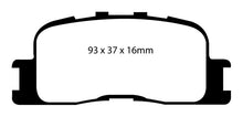 Load image into Gallery viewer, Yellowstuff Street And Track Brake Pads; 2002-2003 Lexus ES300 - EBC - DP41716R