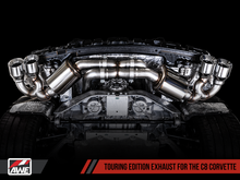 Load image into Gallery viewer, AWE Tuning 2020 Chevrolet Corvette (C8) Touring Edition Exhaust - Quad Diamond Black Tips - AWE Tuning - 3015-43159