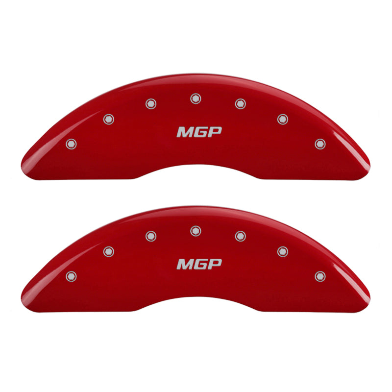 Set of 4: Red finish, Silver MGP - MGP Caliper Covers - 49001SMGPRD