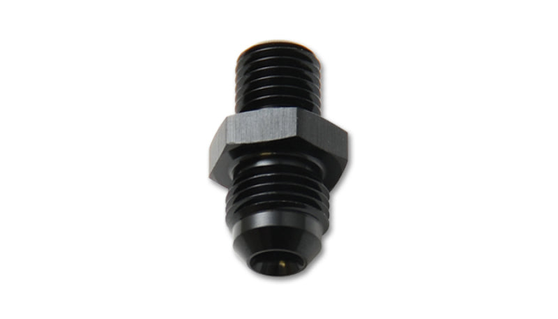 Metric Straight Adapter; Size: -8AN x 10mm-1.5; 6061 Aluminum; Anodized Black; - VIBRANT - 16622
