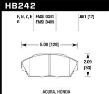 Load image into Gallery viewer, Disc Brake Pad Set ER-1 Disc Brake Pad, Front, 0.661 Thickness., -    - Hawk Performance - HB242D.661