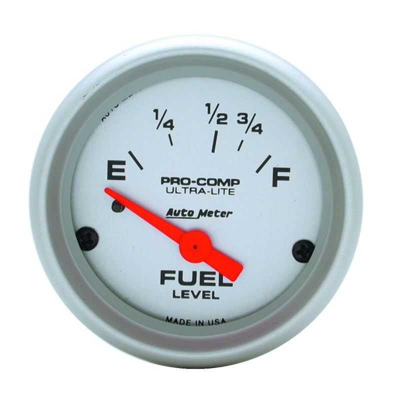 GAUGE; FUEL LEVEL; 2 1/16in.; 16OE TO 158OF; ELEC; ULTRA-LITE - AutoMeter - 4318