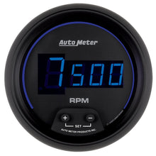 Load image into Gallery viewer, GAUGE; TACH; 3 3/8in.; 10K RPM; IN-DASH; DIGITAL; BLACK DIAL W/BLUE LED - AutoMeter - 6997