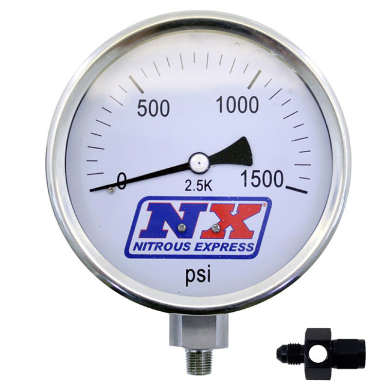 Nitrous Pressure Gauge 4 inch-high accuracy 8AN. - Nitrous Express - 15543