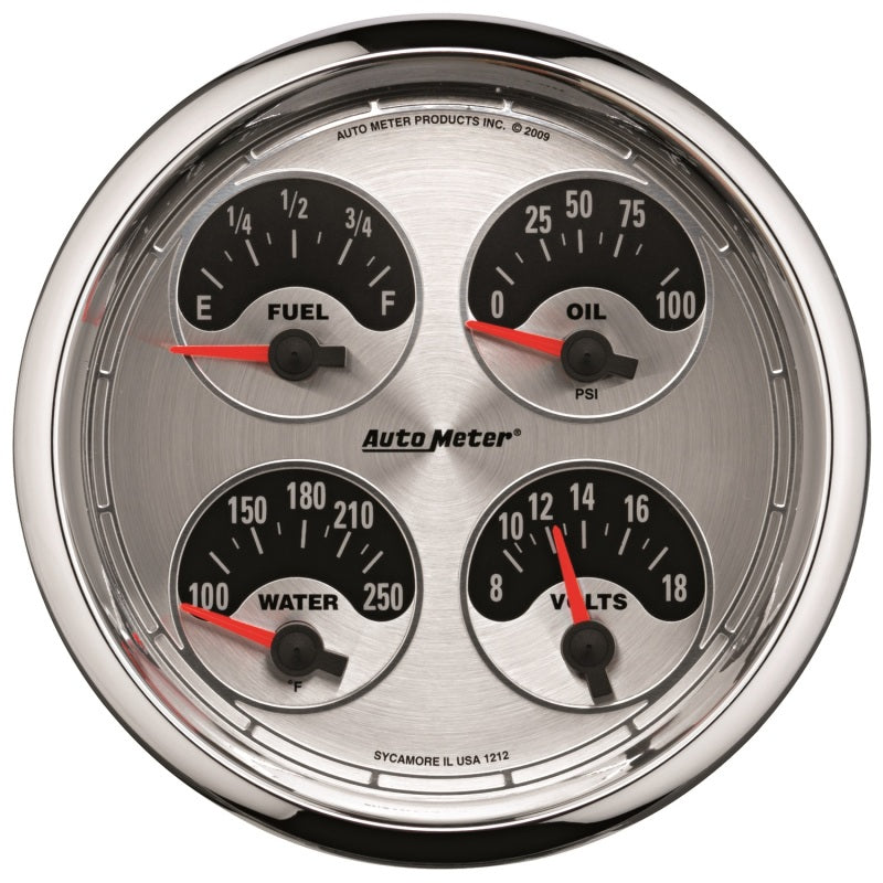 GAUGE KIT; 2 PC.; QUAD/TACH/SPEEDO; 5in.; AMERICAN MUSCLE - AutoMeter - 1205