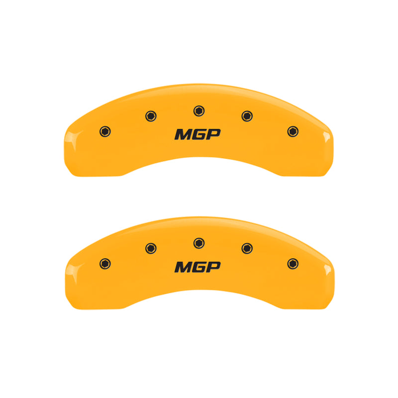 Set of 4: Yellow finish, Black MGP - MGP Caliper Covers - 52003SMGPYL
