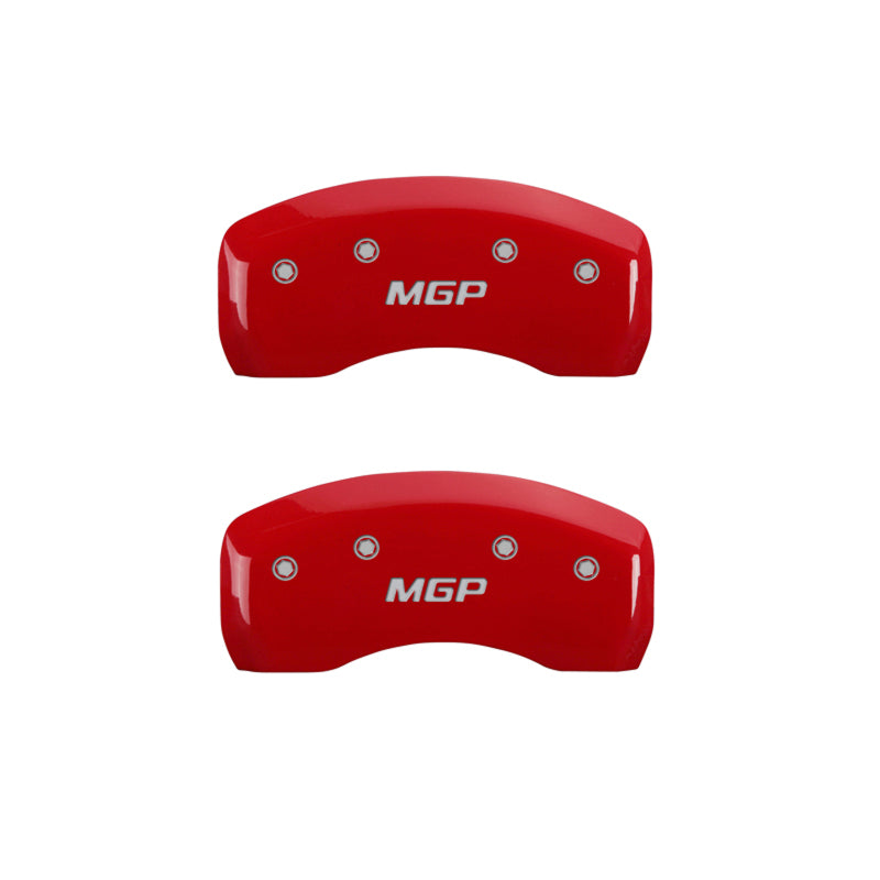 Set of 4: Red finish, Silver MGP - MGP Caliper Covers - 51005SMGPRD