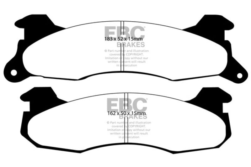 Yellowstuff Street And Track Brake Pads; 1985-1986 Ford Mustang - EBC - DP41161R