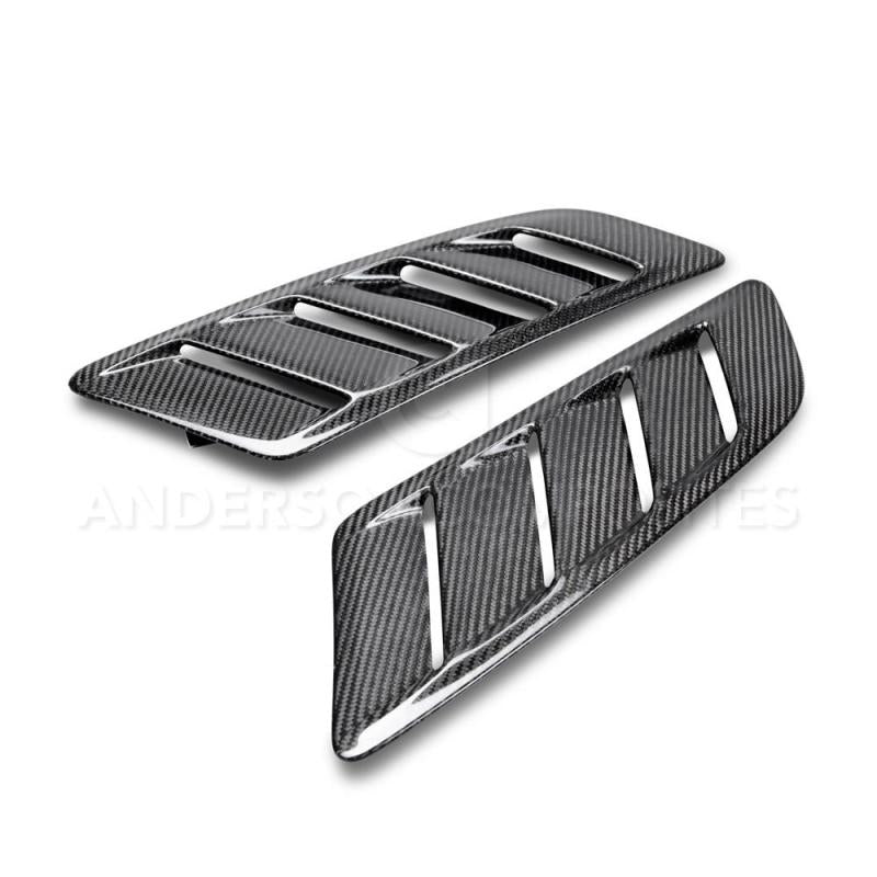 Type-AB carbon fiber hood vents for 2015-2017 Ford Mustang GT - Anderson Composites - AC-HV15FDMUGT-AB