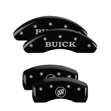 Load image into Gallery viewer, Set of 4: Black finish, Silver Buick / Buick Shield Logo - MGP Caliper Covers - 49009SBSHBK
