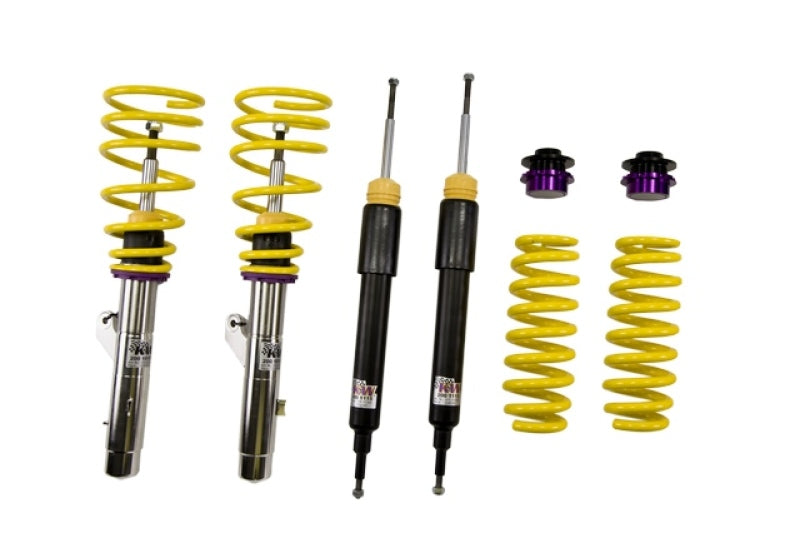 Height adjustable stainless steel coilover system with pre-configured damping 2008-2013 BMW 128i - KW - 10220062