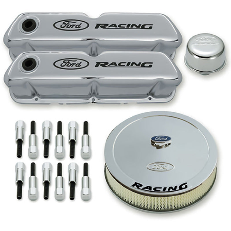 Ford Racing Complete Dress Up Kit Chrome Finish w/Black Emblems    - Ford Performance Parts - 302-510