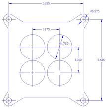 Load image into Gallery viewer, Canton 85-150 Phenolic Carburetor Spacer For 4150/4160 Holley 4 Hole 1 Inch - Canton - 85-150