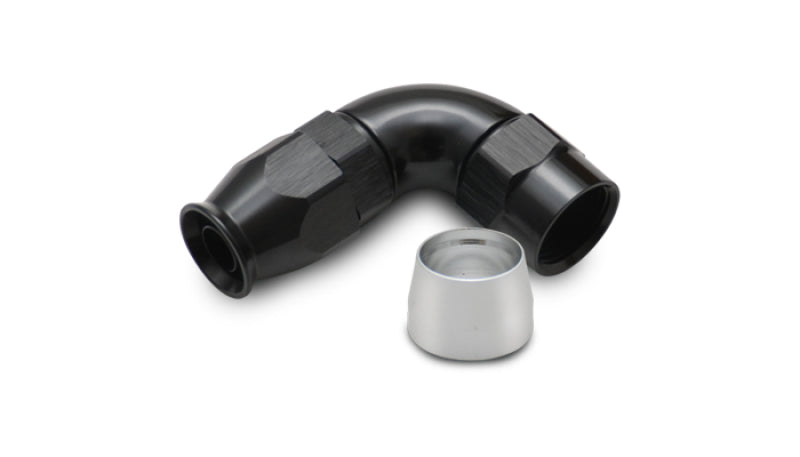 90 Degree High Flow Hose End Fitting for PTFE Lined Hose, -8AN - VIBRANT - 28908