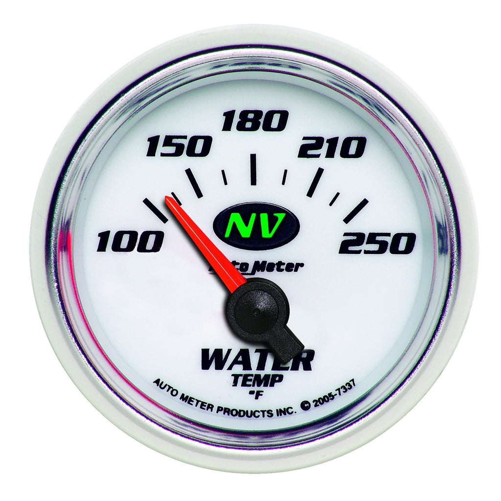 GAUGE; WATER TEMP; 2 1/16in.; 100-250deg.F; ELECTRIC; NV - AutoMeter - 7337