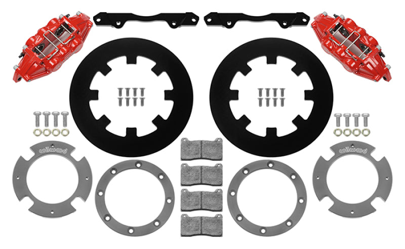Wilwood 17-21 Can-Am X3RS Red 6-Piston Rear Kit 11.25in - Undrilled Rotors - Wilwood - 140-16629-R